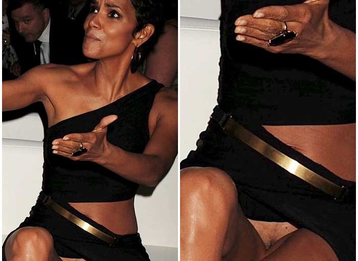 Halle Berry Nude Pussy in Public Upskirt Photo
