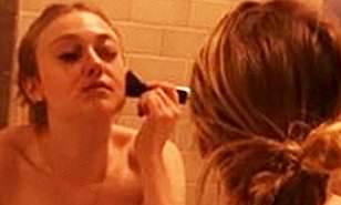 Dakota Fanning wears just a glittering thong underwear as she applies her  makeup in the nude | Daily Mail Online