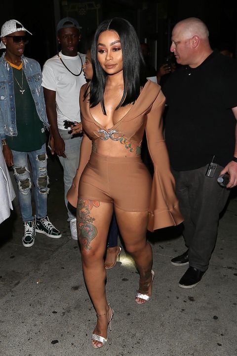 Blac Chyna Wears Nude Crop Top With Massive Bell Sleeves
