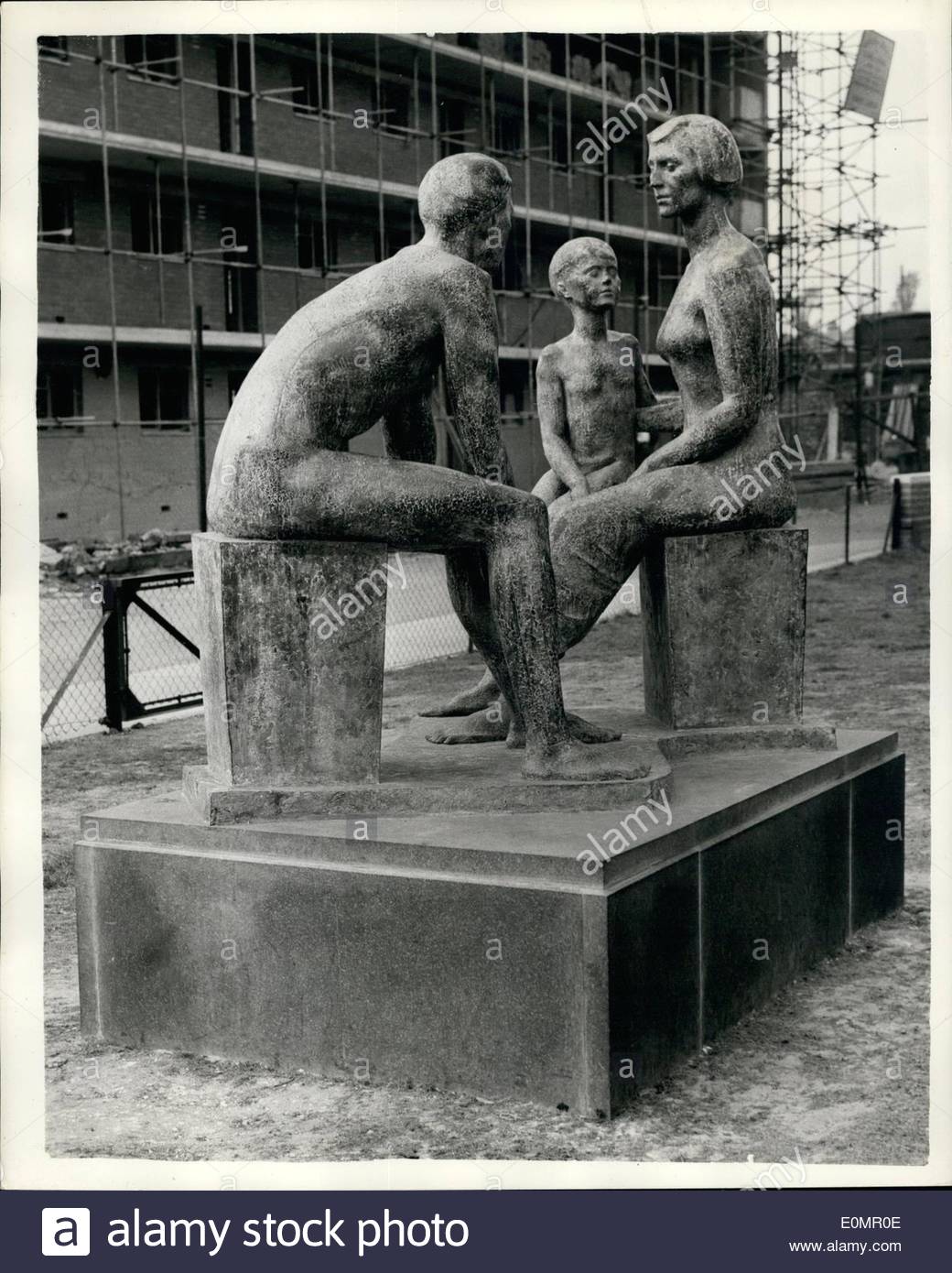 May 05, 1956 - Nude 'Family Group' statue causes controversy. Installed  in front of Council flats: Much controversy has been created by the  installation of 'Family Group' a Nude statue on the